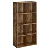 Image de VASAGLE 8-Cube Bibliothèque, Bibliothèque, Unité de rangement Cube, Étagère d'affichage, Unité d'armoire autoportante pour bureau, salon, chambre, marron rustique LBC024T01