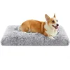 Image de Feandrea Panier pour Chien, Canapé, Lit pour Animaux, 95 x 60 cm, Rembourrage Moelleux, Lavable en Machine, Coussin pour Chien, Gris Clair PGW202G01