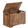 Image de VASAGLE Coffre de Rangement, Banc Chaussures, Meuble Entrée, avec 2 Charnières de Sécurité, Style Rusitque, 40 x 76 x 48 cm, pour Couloir, Chambre, Salon, Marron Rustique LHS011T01