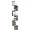 Image de VASAGLE CUSTOS Collection - Étagère d'Angle Murale, Étagère de Rangement à 5 Niveaux, Étagère à Plantes, pour Chambre à Coucher, Salon, Salle de Bain, Bureau à Domicile, Grège Chiné LBC072M01