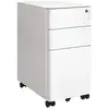 Image de SONGMICS Caisson de Bureau, 3 Tiroirs, Verrouillable, en Métal | Table pour Imprimante, pour Bureau, Préassemblé, 30 x 46 x 59,2 cm, Blanc Mat, Collection BEREND OFC030W01