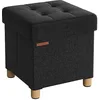 Image de SONGMICS Tabouret de Rangement, Petit Pouf Pliable, 38 x 38 x 40 cm