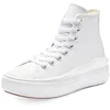Image de Converse Chuck Taylor All Star Move Platform Foundational Leather, Sneaker Femme, Blanc/noir, 36.5 EU