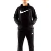 Image de Nike Men's Hooded Long Sleeve Top M Nk Df Hdie Po Swsh, Black/White, CZ2425-010, XL