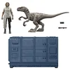 Image de Jurassic World Coffret Cage et Dinosaure en Furie (9,5 cm) avec 1 figurine exclusive Soyona, 1 figurine Atrociraptor et unité spéciale, Jouet Enfant, Dès 4 ans, HFG63