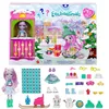 Image de Enchantimals Calendrier de l'Avent avec poupée léopard des neiges Sybill (6 in), figurine animale et 24 accessoires, superbe cadeau pour les enfants à partir de 4 ans, HHC21