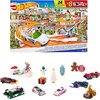 Image de Hot Wheels Calendrier De L’Avent avec 8 Voitures Et 16 Accessoires sur Le Thème De L’Hiver Plus Tapis De Jeu, Jouet Enfant, Dès 3 Ans, HKL74