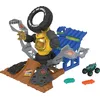 Image de Hot Wheels Monster Trucks Arena Smashers Combat Mega-Wrex vs Gorzilla Coffret avec véhicule Mega-Wrex à l’échelle 1/64 et 2 Voitures à écraser, HPR47