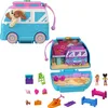 Image de Polly Pocket Coffret Chiot À La Plage avec 2 Mini-Figurines, Shani Et Son Amie, 12 Accessoires Dont 1 Camping-Car Et 5 Éléments De Jeu, Jouet Voyage, Jouet Enfant, A Partir De 4 Ans, HRD36