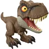 Image de Mattel Jurassic World T-Rex Roar Command, dinosaure parlant avec attaque et rugissement activables par la queue, enregistre votre voix dans la langue des dinosaures, jouet pour enfants, 4+ ans, JCW01