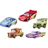 Image de Mattel Disney Pixar Cars - Set Radiator Springs 20e anniversaire, 5 véhicules des personnages les plus aimés, Saetta McQueen, Mater, Sally, Ramone et Sarge, 3+ Ans, JMJ85