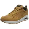 Image de Skechers Uno Stacre Homme Baskets, Bordure en similicuir Whiskey, 46 EU