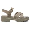 Image de Timberland Clairemont Way Sandales croisées pour femme, Gris taupe clair pleine fleur, 40 EU