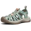 Image de KEEN Femme Whisper Sandale, Granite Green Peach Parfait, 38.5 EU