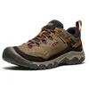 Image de KEEN Targhee 4 Low Height Durable Comfortable Waterproof Chaussure de randonnée Homme, Tortue de Mer Noix de Pécan Grillées, 45 EU