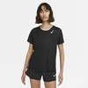 Image de Nike Women's Short Sleeve Top W Nk Fast Df Ss Top, Black/Reflective Silv, DD5927-010, XS