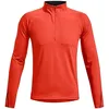 Image de Under Armour Qualifier Run 2.0 ½ Zip Warmup Tops pour homme, Orange foncé (860) / réfléchissant, XL