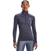 Image de Under Armour Women's Tech Twist ½ Zip Long-Sleeve Pullover, (558) Tempered Steel/Aurora Purple/Metallic Silver, X-Small