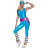 Image de Rubies Déguisement Barbie Sportif Femme Jumpsuit, Jambières, Ceinture et Bandeau Officiel Mattel pour Noël, Carnaval, Halloween, enterrement de vie de jeune fille, fête, anniversaire