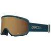 Image de Giro Moxie Lunettes de neige pour femme Motif paon Bleu sarcelle empilé   Ambre, doré et jaune