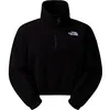 Image de THE NORTH FACE Sweat-shirt en polaire pour femme, 100 Glacier semi-zippé, TNF noir, XL