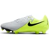 Image de Nike Phantom Gx II Academy Fg/Mg Chaussures de football pour homme Argenté métallisé/noir/volt, 44 EU, Argent Métallique Noir Volt, 45 EU