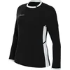 Image de Nike Academy 25 Dri-Fit HM0744-010, T-shirt de football à manches longues avec col rond, pour femme, noir/blanc, taille S