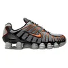 Image de NIKE Shox TL, Baskets pour homme, Lt Smoke Grey Bright Mandarin Black, 45 EU, Lt Smoke Grey Bright Mandarin Black, 45 EU