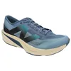 Image de New Balance Homme FuelCell Rebel V4 Chaussure de Course, Bleu Héron Bleu Chromé Noir, 43 EU