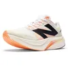 Image de New Balance FuelCell Supercomp Elite V4 Chaussures de course pour homme, Blanc Angora Hot Mango, 45 EU
