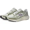 Image de New Balance Chaussures de course Fresh Foam Arishi V4 pour femme, Sel de mer, olivine, olive foncée, 37 EU