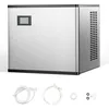 Image de VEVOR Machine à glace commerciale en acier inoxydable 565 x 560 mm, autonettoyante et production de glace, machine à glaçons modulaire pour restaurants tête seulement 136 kg/jour