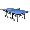 Image de VEVOR Table de ping-pong pour jeu de tennis de table professionnel, table de tennis de table pliable portable d'intérieur en MDF, avec filet à serrage rapide et roues verrouillables, plateaux de 25 mm