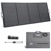 Image de VEVOR Panneau solaire pliable de 400 W, panneau solaire monochrome portable avec sortie MC4 et adaptateur CC 10 en 1, IP67 étanche pour centrales électriques, camping, randonnées