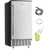 Image de VEVOR Machine à glace sous-comptoir 36 kg/jour, machine à glace avec porte réversible en acier inoxydable, machine à glaçons pour cuisines privées commerciales, drainage électrique