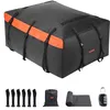 Image de VEVOR Sac de transport de toit de voiture, 0,6 m³, en PVC 840D très résistant 100% étanche, pour tous les véhicules avec/sans porte-bagages, avec serrure, tapis antidérapant, crochet de 6 portes