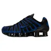 Image de NIKE Shox TL Baskets pour homme, Noir, argent métallisé, bleu court, 44 EU