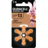 Image de Duracell Piles Auditives Zinc-Air type 13, Lot de 6 piles