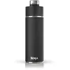 Image de Ninja Thirsti Bouteille et flasque 530 ml avec couvercle étanche, conçue pour boissons gazeuses, chaudes et froides. Voyage/sport. Triple isolation, bouteille en acier inoxydable, Noir, DW1801EUUKBK