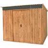 Image de Duramax - Abri de jardin - Top SHED PENTROOF 8X6 - Métal - Couleur imitation bois - 1,8 (avec porte-à-faux) x 2,6 x 2,0 mètres