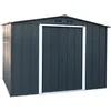 Image de Duramax Abri de jardin en métal ECO 8 x 6, avec toit incliné, 2 portes coulissantes, cadre de sol, dimensions env. 262 x 182,1 x 191 cm