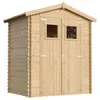 Image de Abri de jardin en bois - Stockage extérieur I196xL136xH218 cm/ 1.98 m2 Petit abri à outils, Local à vélos - Toit imperméable, fenêtres TIMBELA M367