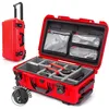 Image de Nanuk 935 Valise de cabine rigide étanche avec roulettes, séparateur rembourré et organisateur de couvercle   Rouge