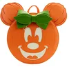 Image de Loungefly Disney Glow Face Minnie Pumpkin Sac à bandoulière double bandoulière pour femme