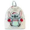 Image de Loungefly Disney Lilo et Stitch Snow Angel Mini sac à dos pour cosplay Blanc/blanc cassé