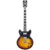 Image de D'Angelico Deluxe Brighton Vintage Sunburst elektrische gitaar met koffer