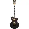 Image de D'Angelico Deluxe Atlantic Baritone Solid Black elektrische bariton gitaar