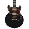 Image de D'Angelico Deluxe Brighton Solid Black guitare électrique avec étui