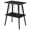Image de Crosley ST66-BK Manchester Support de platine avec rangement de disques métalliques, noir