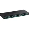 Image de TRENDnet TPE-TG160H Commutateur Gigabit Poe+ 16 Ports, capacité de Commutation 32 Gbit/s, Budget d'alimentation POE 123 W, sans Ventilateur, montable en Rack 1U 19" avec Supports